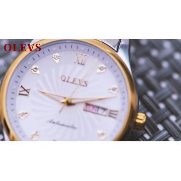 OLEVS Factory Direct-deal Montre-Bracelet Mode Business Style Horloge Lumineux Étanche Automatique Mécanique Montres Hommes